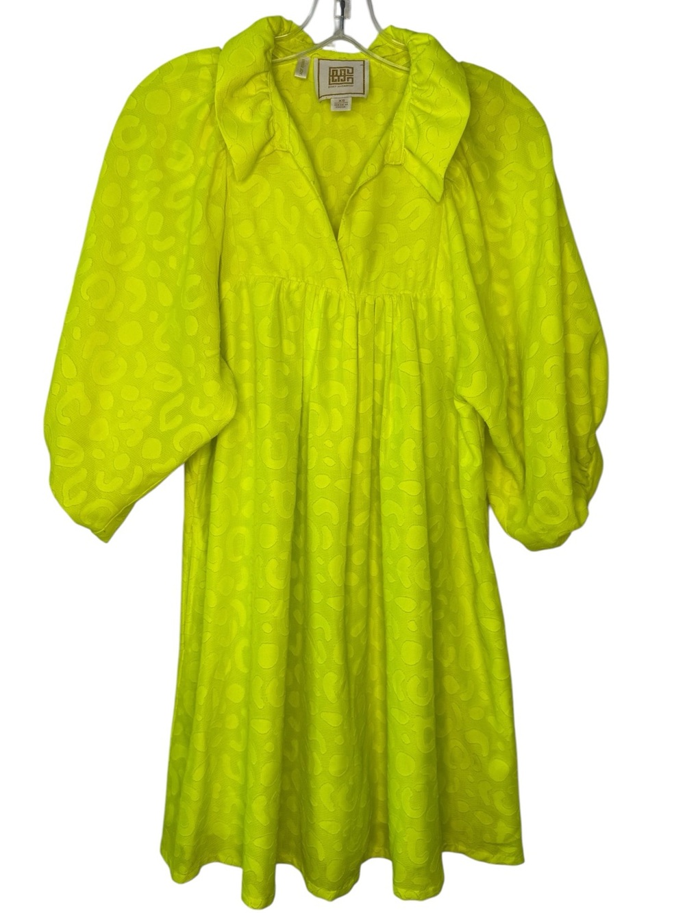 Emily McCarthy Neon Yellow Chartreuse Stella Dress Size XSmall
